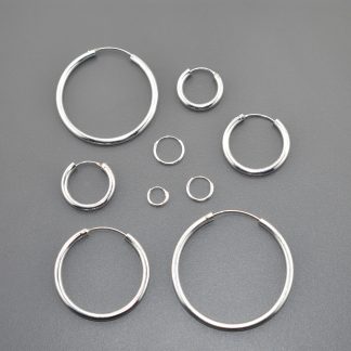 Silver Hoops round